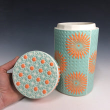 Load image into Gallery viewer, Kelly Justice-Teal and Orange Jar #2
