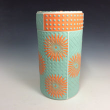 Load image into Gallery viewer, Kelly Justice-Teal and Orange Jar #2
